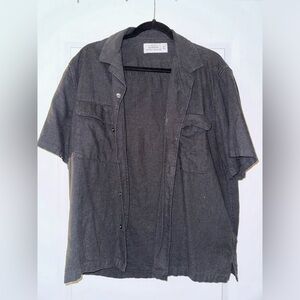 A&F Mens Summer Linen Buttonup Shirt